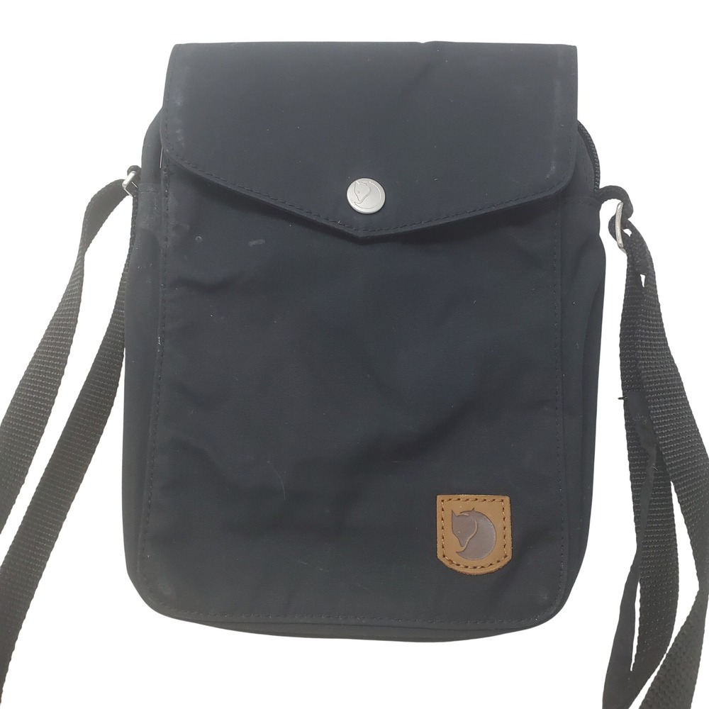 Fjallraven Greenland Pocket Shoulder Bag G-1000, Black Charcoal Unisex Crossbody